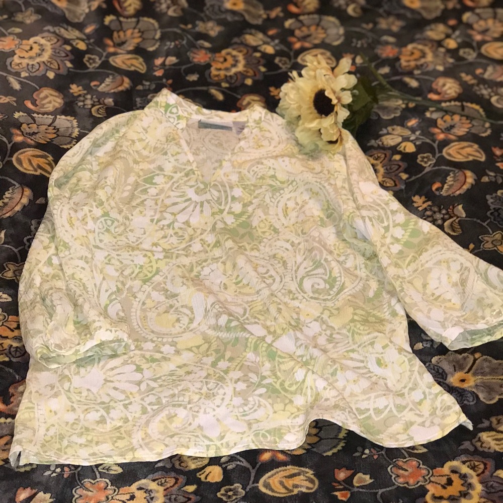 ALFRED DUNNER Gorgeous Top w/Sparkles SIZE 6P